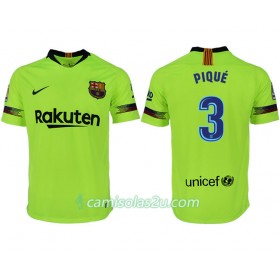 Camisolas de Futebol FC Barcelona PIQUE 3 Equipamento Alternativa 2018/19 Manga Curta